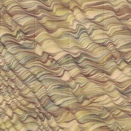 Hand Marbled Paper Moire Pattern in Tans ~ Berretti Marbled Arts